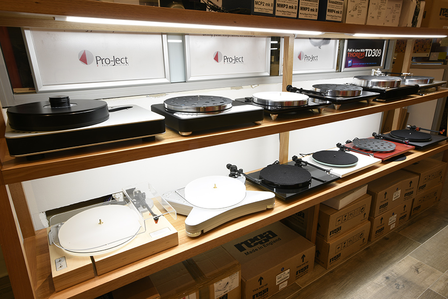 Turntables on display and for sale in castle hill Sydney new south wales