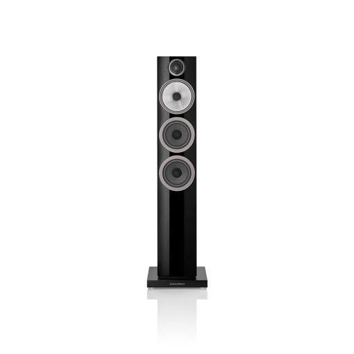 Bowers & Wilkins 704 S3 Gloss Black slim floorstanding speakers available from Castle Hill